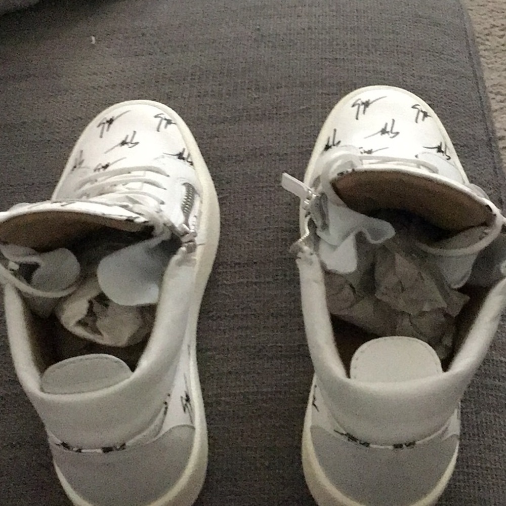 Kids White High-Top Sneakers